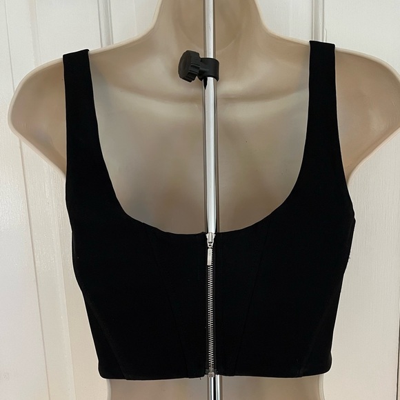 White Fox Boutique Women's Keep Me Close Black Bustier Tank Crop Top Sexy Chic S - Picture 7 of 14